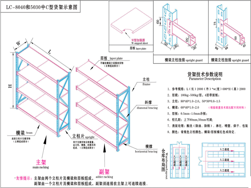 中C型货架